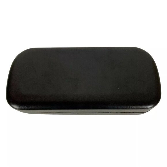 Coach Eyeglass Sunglass Hard Case Black Embossed Synthetic Leather Clamshell - Picture 3 of 4